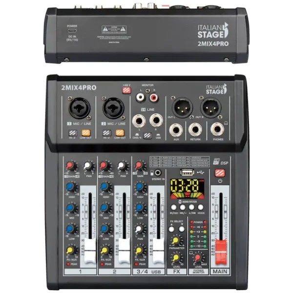 מיקסר 4 ערוצים Proel | IS 2MIX4PRO