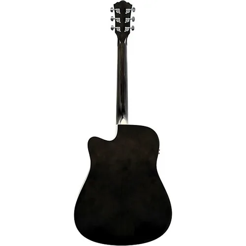 גיטרה אקוסטית מוגברת CUTAWAY בצבע שחור WA-90CE מבית WASHBURN