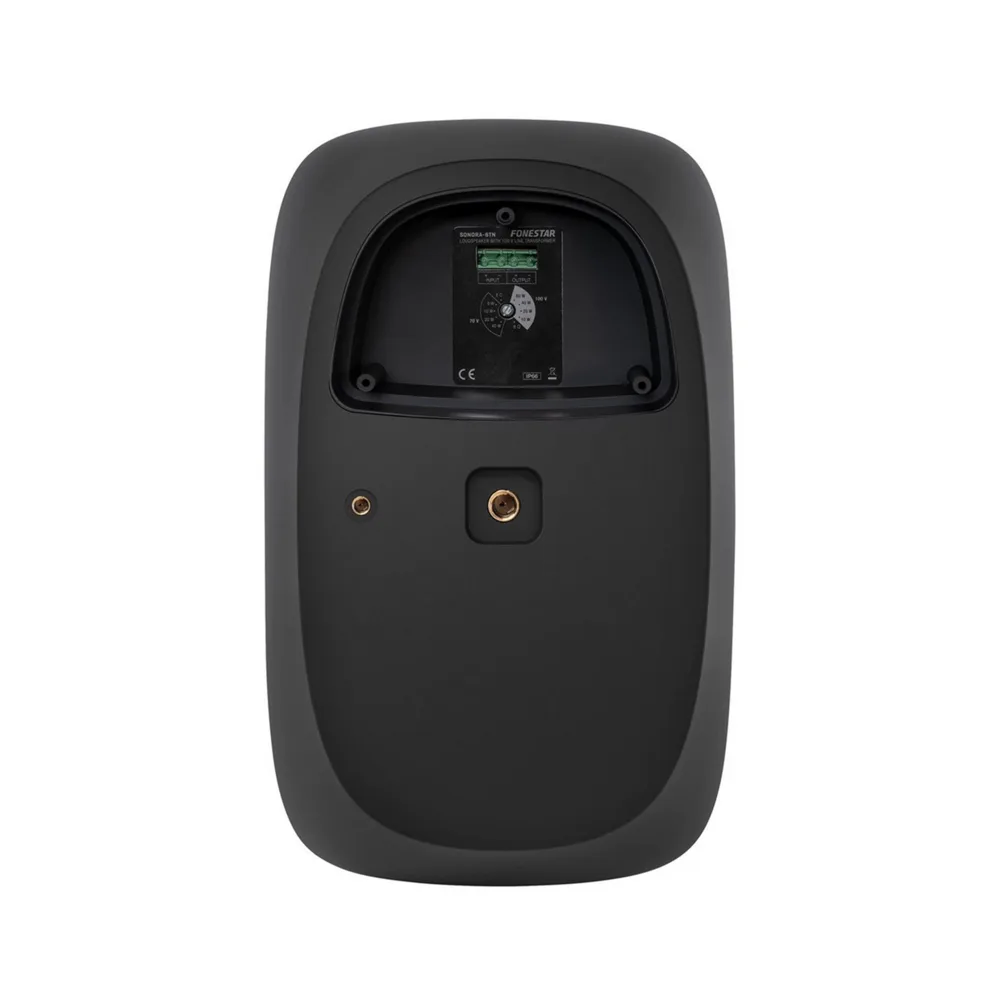 רמקול ";8 מעוצב IP66 מוגן מים 100V/8ohm כולל מתלה קיר צבע שחור