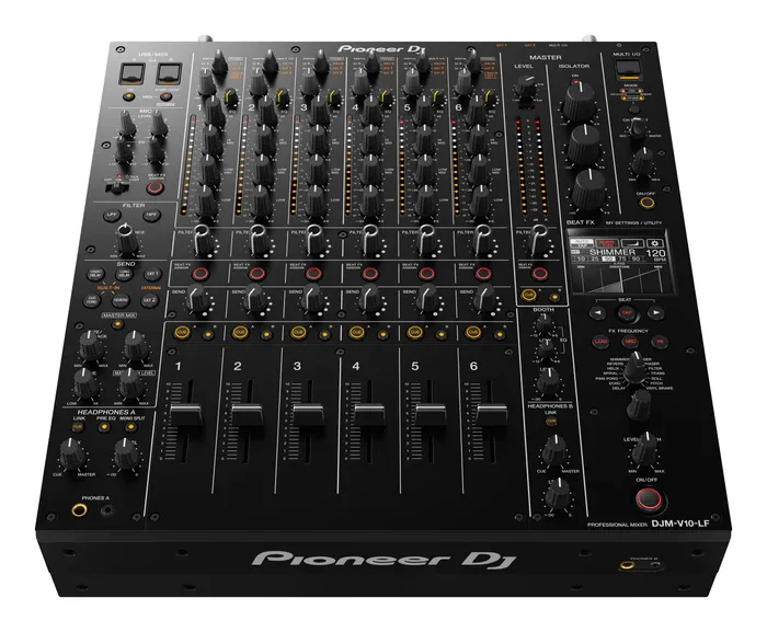 מיקסר DJM-V10-LF חברת AlphaTheta - פיידרים ארוכים וללא קרוספיידר
