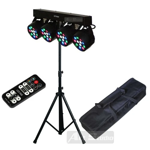 L SET 4 PAR LED סט תאורה עם בקרה