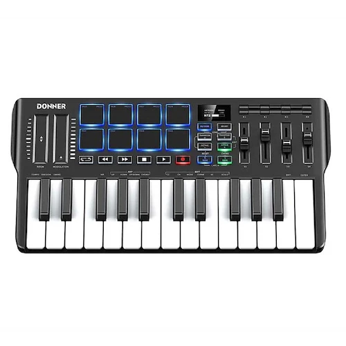 מקלדת שליטה ניידת מקצועית 25 קלידים DMK25PRO מבית DONNER
