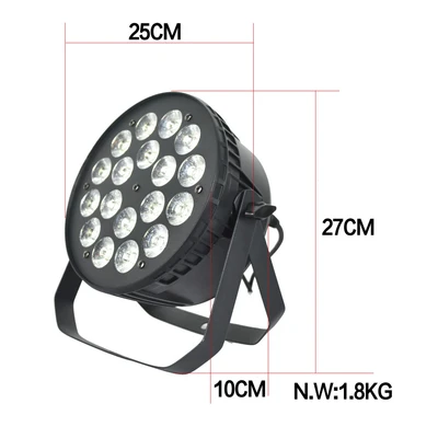פנס תומס לד,FLAT 4in1 18*10Watt RGBW