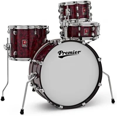 מערכת תופים 4 חלקים 20 בצבע אדום Artist Heritage Burgundy Premier SH.