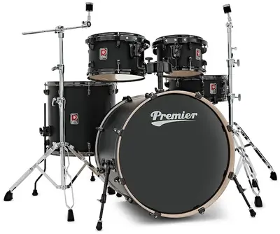 מערכת תופים בצבע שחור מט Artist Modern Rock PAB22-5SP1MBL Matte Black Premier SH.