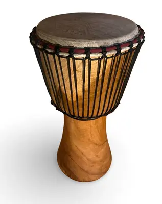 דג'מבה אפריקני עץ מלא גודל בינוני 11-10" GHANA