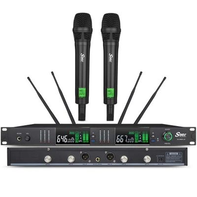 זוג מיקרופונים UHF מקצועי 2066 SEER